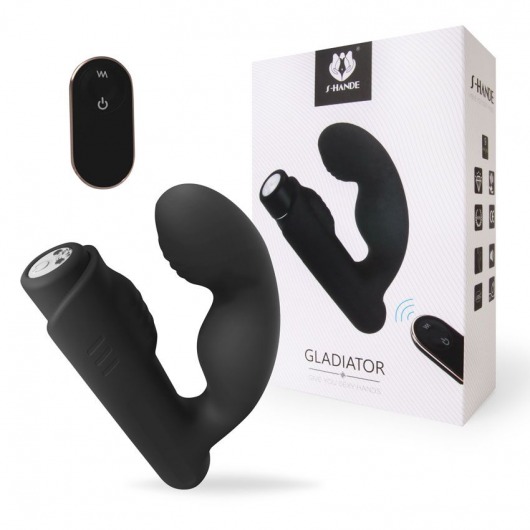 Черный вибромассажер Gladiator - 10,7 см. - S-HANDE - в Таганроге купить с доставкой