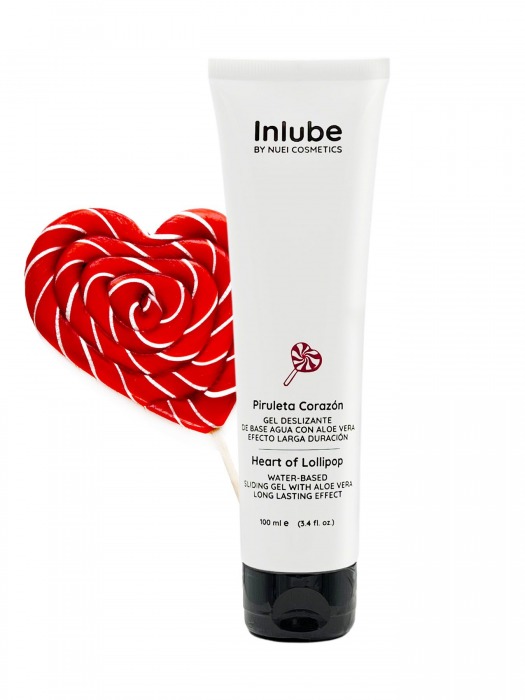 Смазка на водной основе Nuei Inlube Lollipop с алоэ вера и ароматом леденцов - 100 мл. - Nuei cosmetics - купить с доставкой в Таганроге