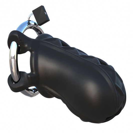 Черный замок верности Extreme Silicone Cock Blocker - Pipedream - купить с доставкой в Таганроге