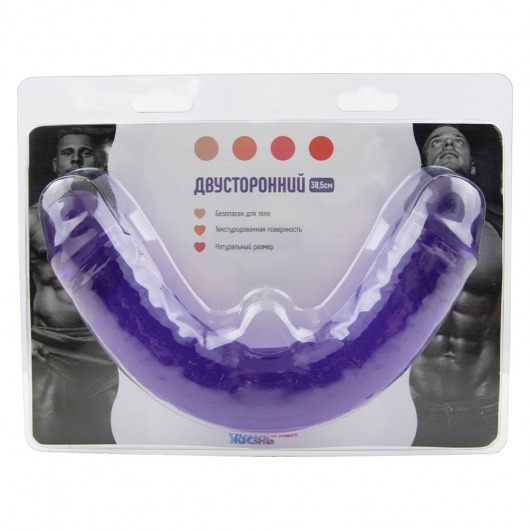 Фиолетовый двусторонний фаллоимитатор - 30,5 см. - Интимная жизнь