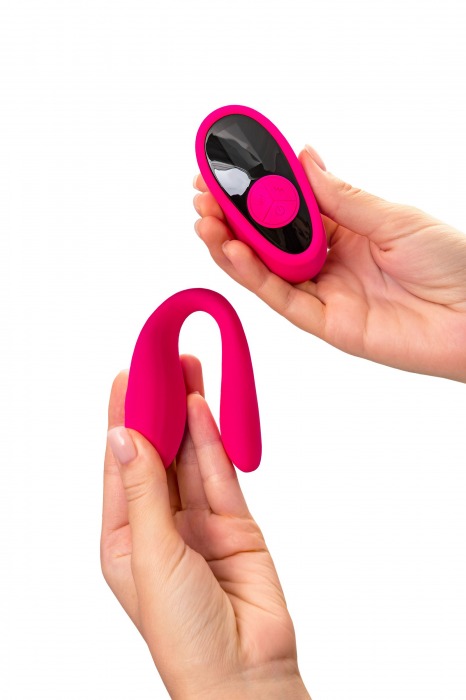 Розовый вибратор для пар Prawno с пультом ДУ - ToyFa купить в Таганроге с доставкой в Orgasmix.ru Розовый вибратор для пар Prawno с пультом ДУ - ToyFa