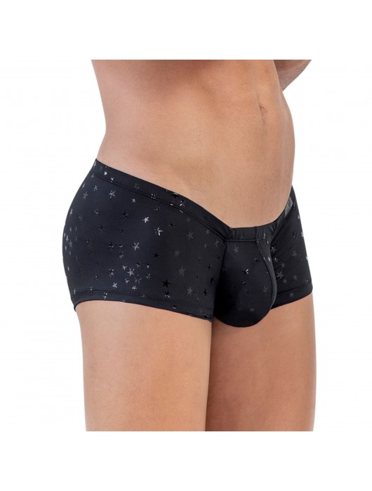 Черные трусы-хипсы со звездочками Illusion Latin Boxer - Clever Masculine Underwear купить с доставкой