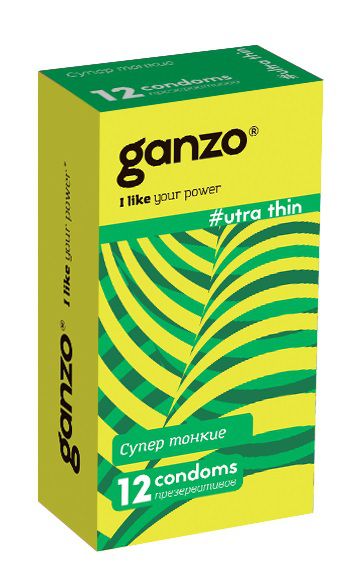 Ультратонкие презервативы Ganzo Ultra thin - 12 шт. - Ganzo - купить с доставкой в Таганроге