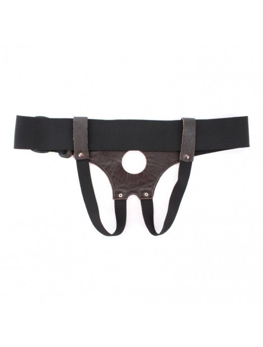 Трусики для страпона коричневого цвета - БДСМ Арсенал - купить с доставкой в Таганроге