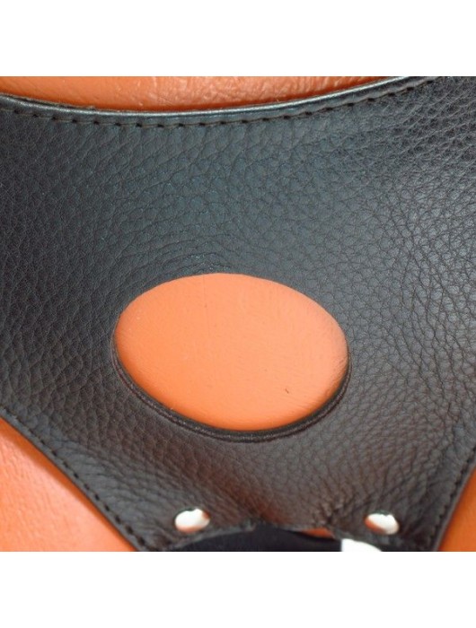 Трусики для страпона коричневого цвета - БДСМ Арсенал - купить с доставкой в Таганроге