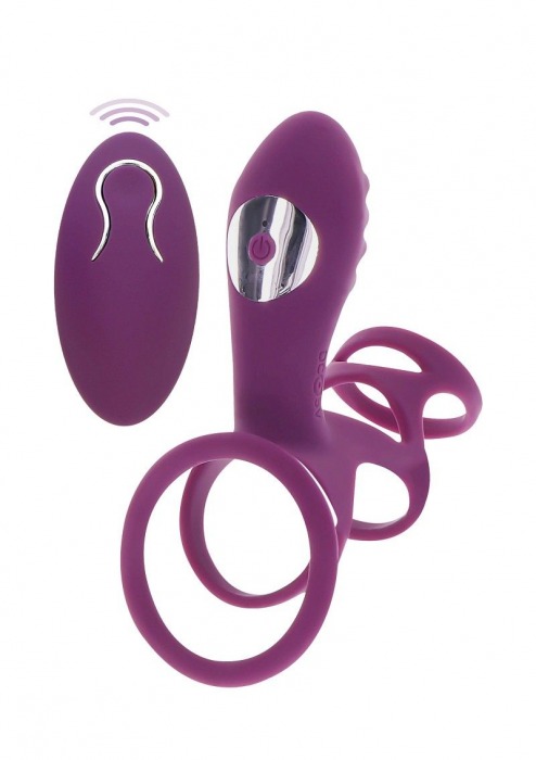 Фиолетовая эрекционная вибронасадка Halo Halo C-Ring Sleeve - Toy Joy - в Таганроге купить с доставкой