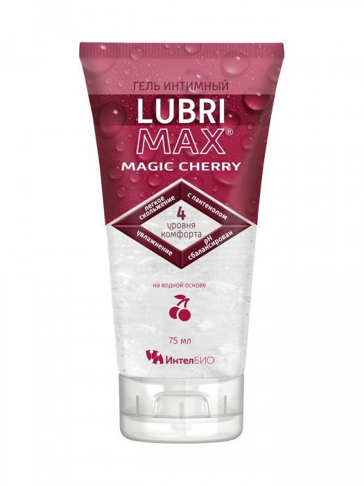 Интимный гель-смазка на водной основе Lubrimax Magic Cherry - 75 мл. - ИнтелБИО - купить с доставкой в Таганроге