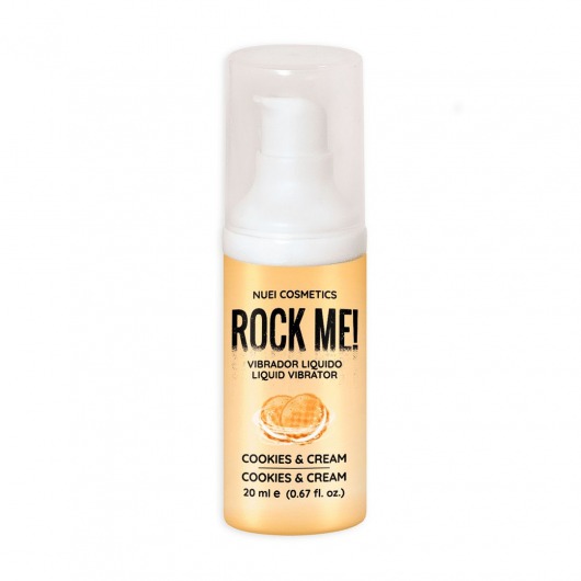 Жидкий вибратор Nuei Rock Me! с ароматом печенья и сливок - 20 мл. - Nuei cosmetics - купить с доставкой в Таганроге