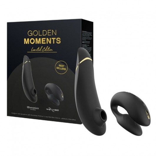 Набор для пар Golden Moments: Womanizer Premium 2 и We-Vibe Chorus - Womanizer купить в Таганроге с доставкой в Orgasmix.ru Набор для пар Golden Moments: Womanizer Premium 2 и We-Vibe Chorus - Womanizer