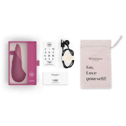 Розовый клиторальный вибратор Womanizer Vibe - Womanizer