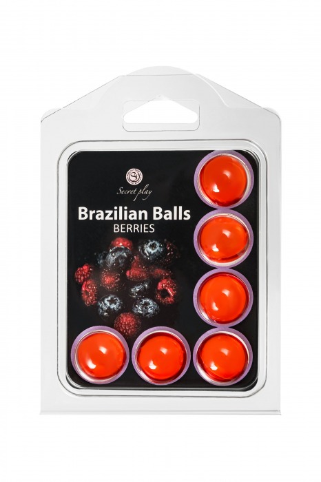 Набор из 6 шариков с массажным маслом Brazilian Balls с ароматом ягод - Secret Play - купить с доставкой в Таганроге