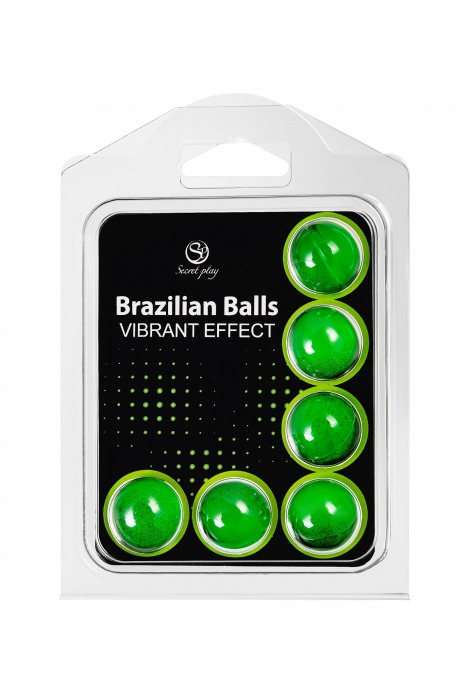 Набор из 6 шариков с массажным маслом Brazilian Balls с эффектом вибрации - Secret Play - купить с доставкой в Таганроге