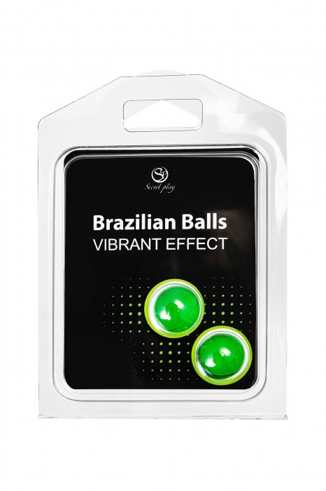 Набор из 2 шариков с массажным маслом Brazilian Balls с эффектом вибрации - Secret Play - купить с доставкой в Таганроге