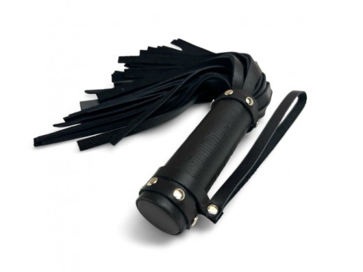 Черная генитальная мини-плеть Queen Arsenal - 26 см. - БДСМ Арсенал - купить с доставкой в Таганроге