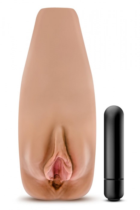 Маструбатор-вагина с вибрацией Soft   Wet Renata Realistic Tan Masturbator - Blush Novelties - в Таганроге купить с доставкой