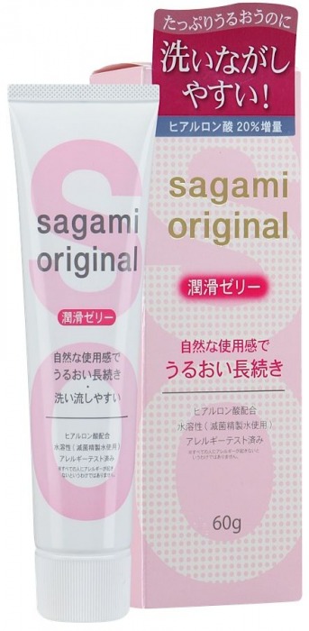 Гель-смазка на водной основе Sagami Original - 60 гр. - Sagami - купить с доставкой в Таганроге