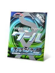 Презерватив Sagami Xtreme Mint с ароматом мяты - 1 шт. - Sagami - купить с доставкой в Таганроге
