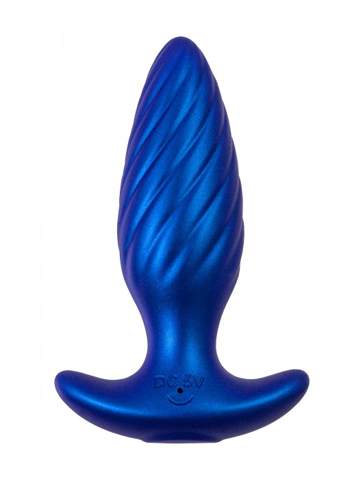Синяя анальная вибровтулка Closs с управлением через приложение - ToyFa