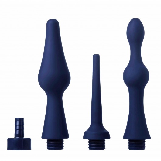 Набор из 3 универсальных насадок для анального душа Universal 3 Piece Silicone Enema Attachment Set - XR Brands - купить с доставкой в Таганроге