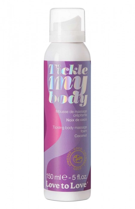 Массажная хрустящая пенка Tickle My Body Coconut с ароматом кокоса - 150 мл. - Love to Love - купить с доставкой в Таганроге