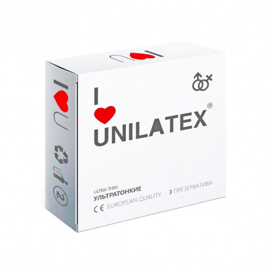 Ультратонкие презервативы Unilatex Ultra Thin - 3 шт. - Unilatex - купить с доставкой в Таганроге