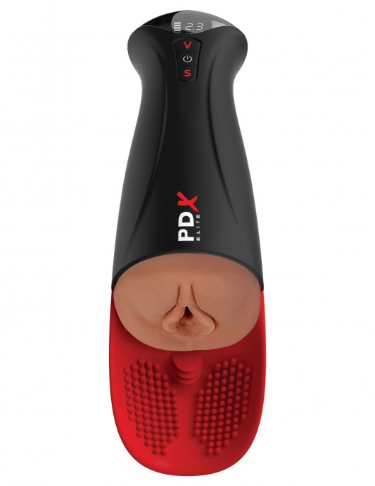 Мастурбатор-вагина в колбе с вибрацией Fuck-O-Matic Pro XL - Pipedream - в Таганроге купить с доставкой