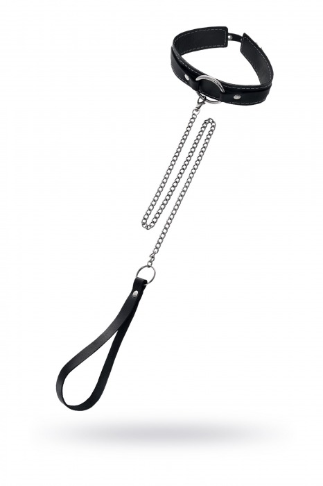 Кожаный ошейник-чокер с поводком - Pecado - купить с доставкой в Таганроге