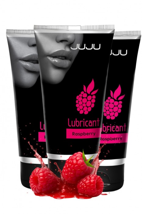 Набор из 3 съедобных лубрикантов JUJU со вкусом малины - JuJu - купить с доставкой в Таганроге