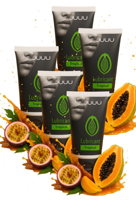Набор из 5 съедобных лубрикантов JUJU со вкусом тропических фруктов - JuJu - купить с доставкой в Таганроге