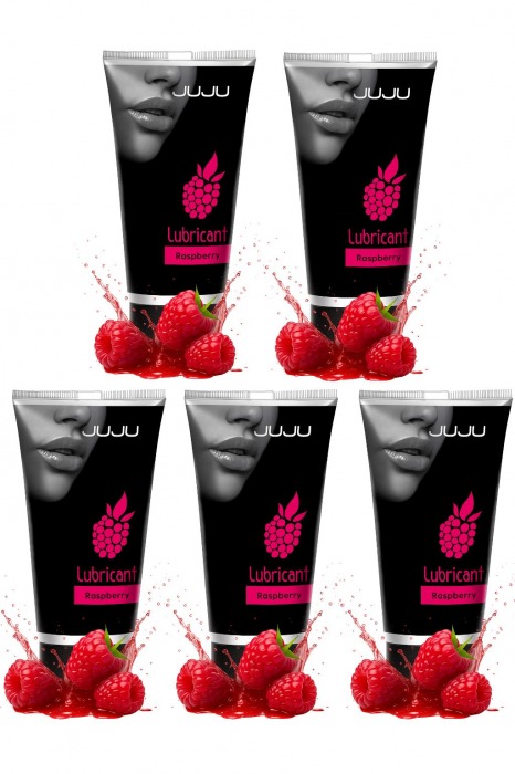 Набор из 5 съедобных лубрикантов JUJU со вкусом малины - JuJu - купить с доставкой в Таганроге