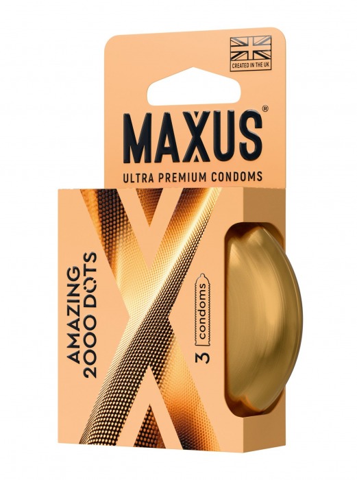 Точечные презервативы MAXUS 2000 Amazing Dots с железным кейсом - 3 шт. - Maxus - купить с доставкой в Таганроге