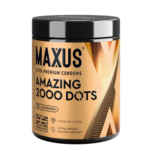 Точечные презервативы MAXUS 2000 Amazing Dots с железным кейсом - 12 шт. - Maxus - купить с доставкой в Таганроге