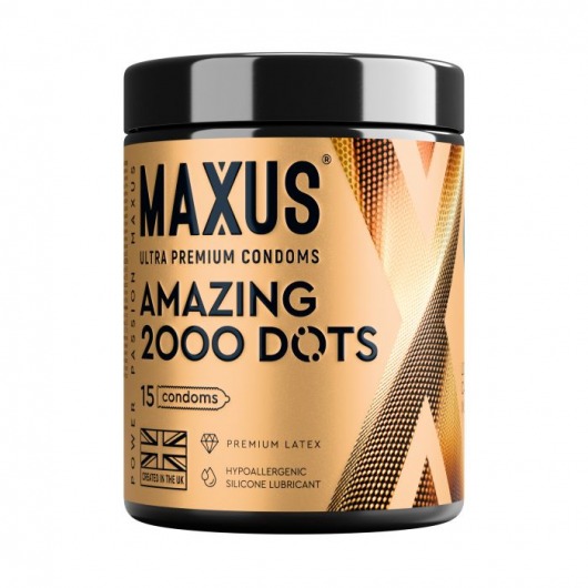 Точечные презервативы MAXUS 2000 Amazing Dots с железным кейсом - 15 шт. - Maxus - купить с доставкой в Таганроге