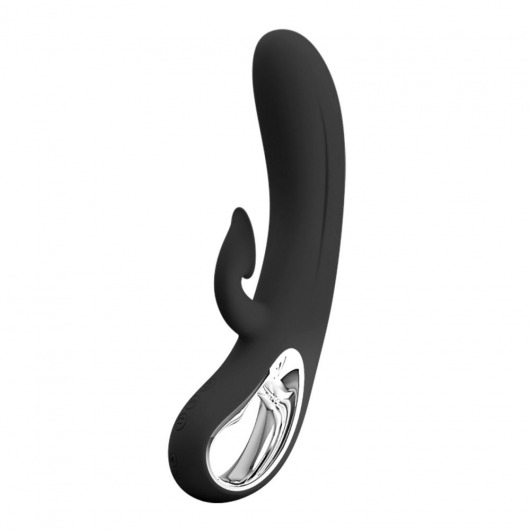 Черный вибратор-кролик Romance Massage - 24 см. - Baile купить в Таганроге с доставкой в Orgasmix.ru Черный вибратор-кролик Romance Massage - 24 см. - Baile