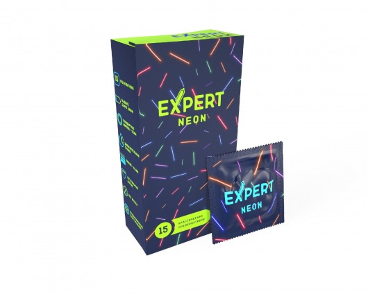 Светящиеся в темноте презервативы Expert Neon - 15 шт. - Expert - купить с доставкой в Таганроге
