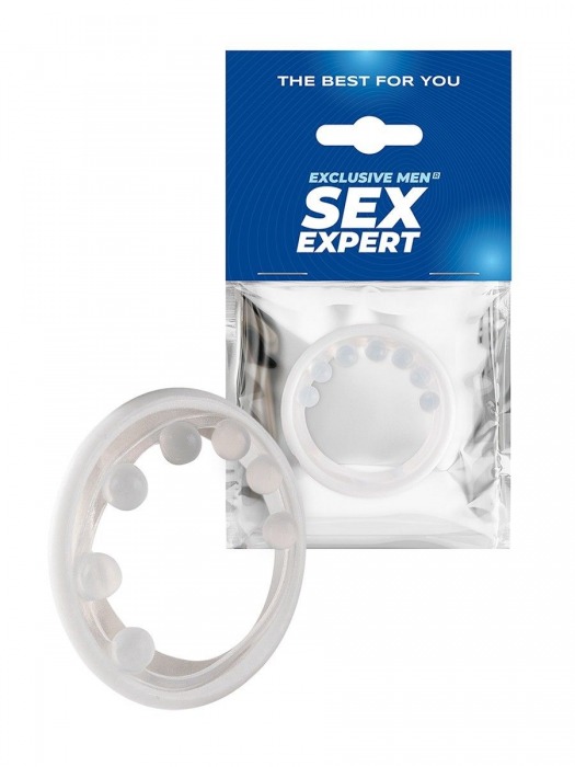Эрекционное кольцо с мягкой стимулирующей насадкой - Sex Expert - в Таганроге купить с доставкой
