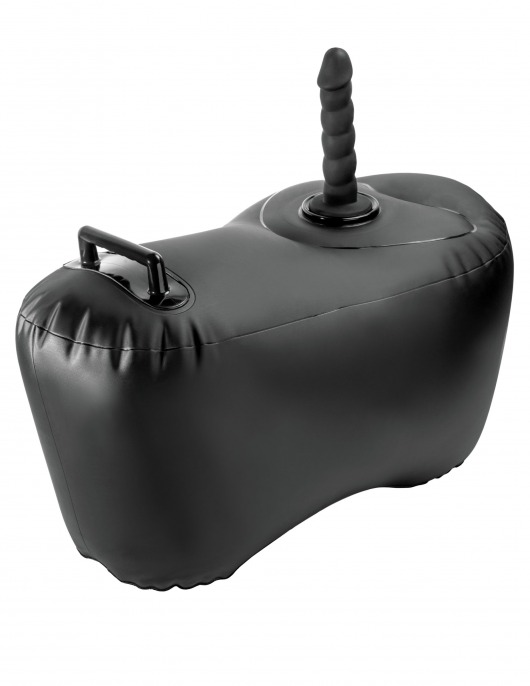 Черное надувное кресло с платформой для фиксации дилдо Body Dock Inflatable Love Seat - Pipedream - купить с доставкой в Таганроге