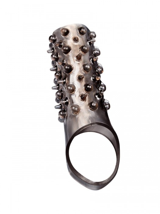 Дымчатая насадка на пенис с шипами и выпуклостями - 12,5 см. - Sex Expert - в Таганроге купить с доставкой