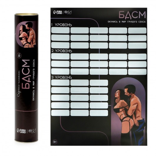 Плакат для двоих со скретч-слоем «БДСМ» - Сима-Ленд - купить с доставкой в Таганроге