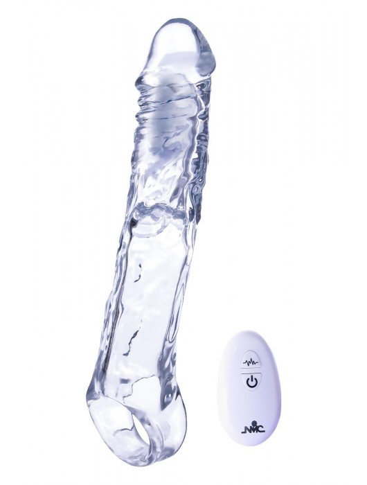 Прозрачная насадка-удлинитель Length Enhancer With Bullet с подхватом - 22,3 см. - NMC - в Таганроге купить с доставкой