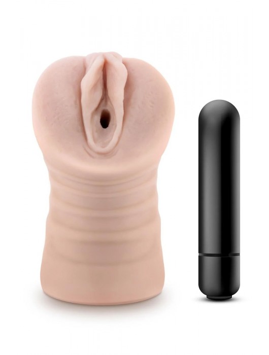Телесный мастурбатор-вагина Ayumi с вибрацией - Blush Novelties - в Таганроге купить с доставкой