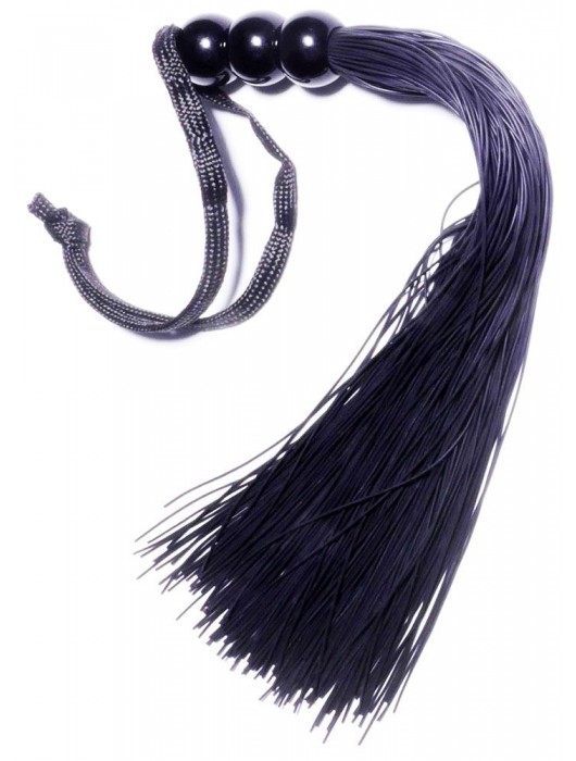 Черная силиконовая плетка - 25,4 см. - Boys of Toys - купить с доставкой в Таганроге