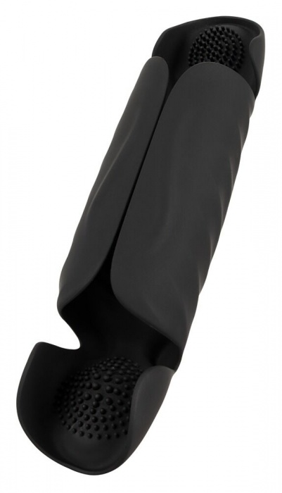 Черный вибромастурбатор с трехточечной стимуляцией Penis Trainer with 3 Point Stimulation - Orion - в Таганроге купить с доставкой