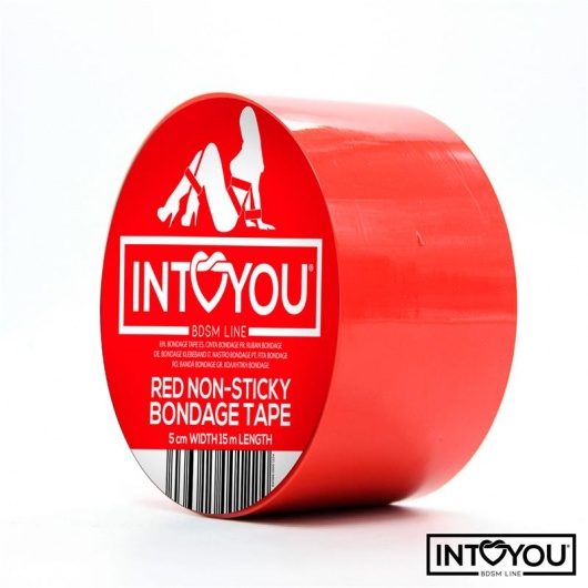 Красный скотч для фиксации Non-Sticky Bondage Tape - 15 м. - Intoyou - купить с доставкой в Таганроге