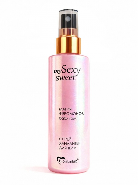 Спрей хайлайтер для тела Sexy Sweet с ароматом бабл-гам, шиммером и феромонами - 200 мл. -  - Магазин феромонов в Таганроге
