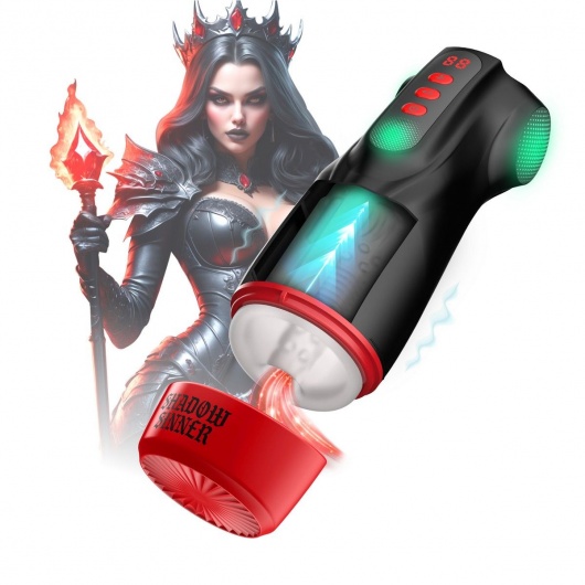 Интерактивный мастурбатор Raven с вакуумом, вибрацией и подсветкой - Shots Media BV - в Таганроге купить с доставкой