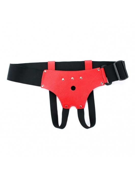 Красные трусики со штырьком для насадки - БДСМ Арсенал - купить с доставкой в Таганроге
