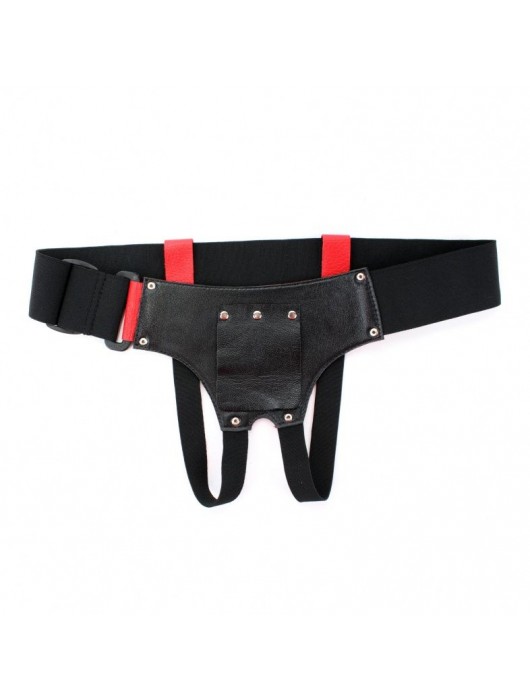Красные трусики со штырьком для насадки - БДСМ Арсенал - купить с доставкой в Таганроге