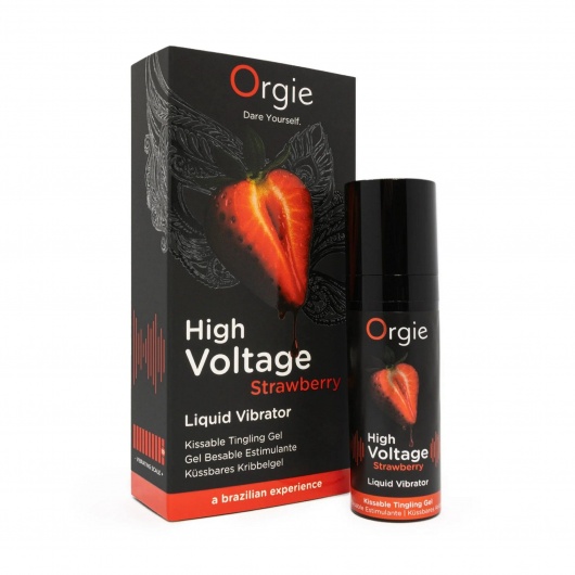 Жидкий вибратор Orgie High Voltage Strawberry - 15 мл. - ORGIE - купить с доставкой в Таганроге