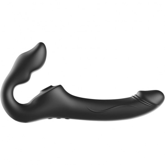 Черный безремневой страпон с 3 моторами - Ibiza - купить с доставкой в Таганроге